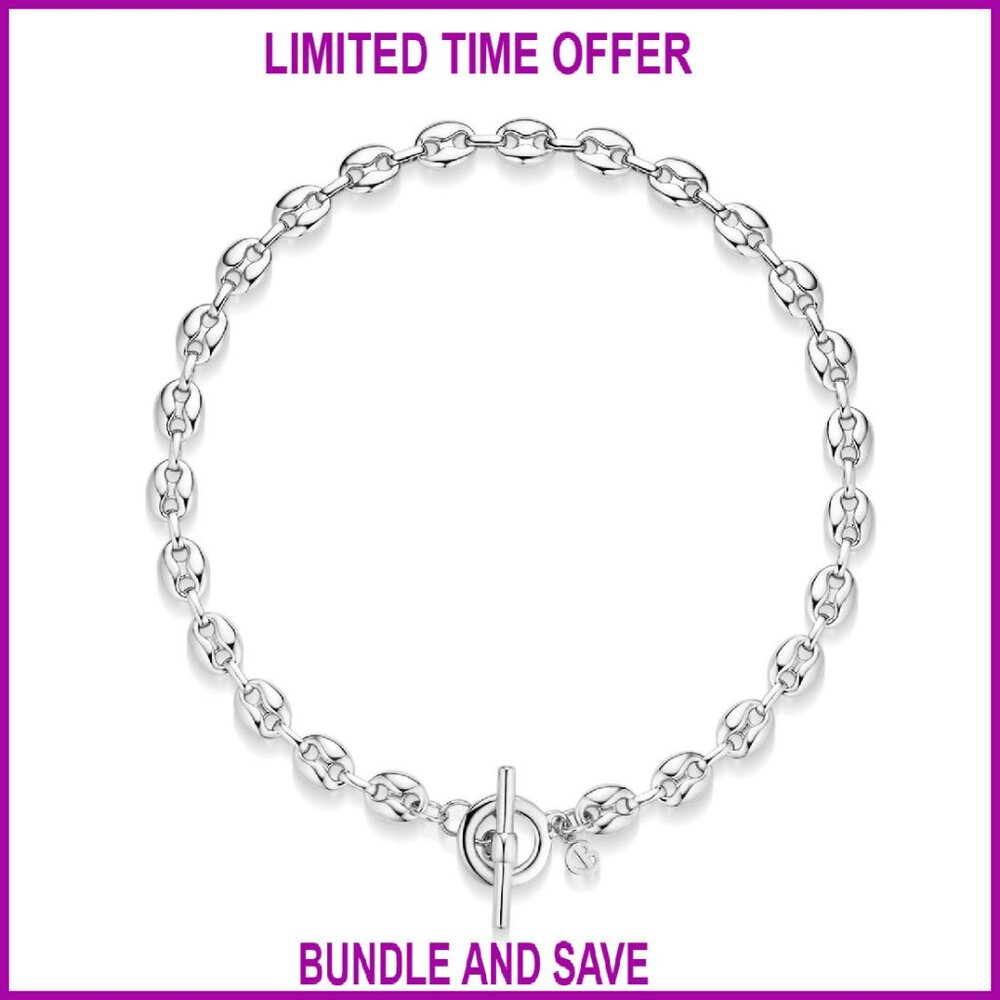 18k Gold Plated Four Leaf Clover Pendant Necklace With Cz & Link Chain